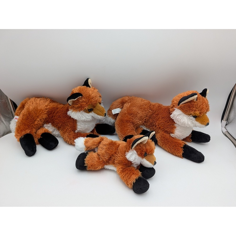 Aurora Plush Red Fox Lot Flopsie Kit Pup Woodland Stuffed Animals